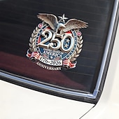  Autocolant autocolant pentru geam auto cu simbolul aniversar de 250 de ani al echipei patriotice a SUA, autocolante cu vulturul semi-centenar al Americii 1776-2026, autocolante cu steagul independenței SUA, autocolante din vinil durabile pentru geam auto