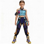  Kpop-inspirert Inspirert av koreansk idol Popstjerne Cosplay kostyme Fancy dress Jente Barne Halloween Karneval Ytelse Comic Con Anime-messe