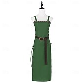 ieftine Rochie-Retro / vintage Medieval Renascentist Lung Rochii Curea în Talie Viching Costume de fancy Pentru femei Viching Halloween Carnaval Târgul Renașterii LARP Petrecere cu tematică retro Adulți Rochie