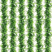 tanie Rośliny sztuczne i zieleń-6 szt. sztucznych eukaliptusów, sznur eukaliptusa, 6 stóp, liście eukaliptusa, zielona girlanda na wesele, kolację, dom, zielona