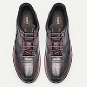 preiswerte Premium Leder Sneaker-Grüne Herren-Sneaker aus echtem Leder – atmungsaktives Wingtip-Design, elegante Freizeitschuhe, geeignet für Büro, Party und Alltag