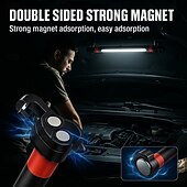 abordables Linternas-Barra de luz de trabajo LED magnética recargable, luz de mecánico debajo del capó para reparación de automóviles, garajes y talleres. &amp;Detallando, luz de emergencia inalámbrica portátil con imán