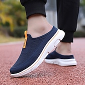 voordelige Herenklompen &amp; instappers-Marineblauwe instapsneakers van mesh voor heren – lichtgewicht, ademende wandelschoenen voor dagelijks gebruik.