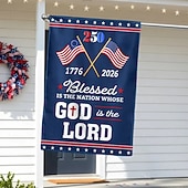 Χαμηλού Κόστους 250η επέτειος-250ή επέτειος ηπα αμερική χρόνια επέτειος σημαία 1776-2026 πατριωτικό ευλογημένο έθνος ανεξαρτησία αναμνηστικό πανό