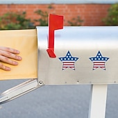  Amerikanische Unabhängigkeitstagsflagge, Sterne, magnetische reflektierende Autoaufkleber, Kühlschrankaufkleber, DIY-Feiertagsdekorationsaufkleber