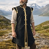 economico Capispalla-Retrò Vintage Medievale Rinascimento Gilet Senza maniche Elfo Ranger Collo alla coreana Costume Per uomo Fantasia Halloween Carnevale Fiera Rinascimentale LARP Festa a tema retrò Adulti Gilet Tutte