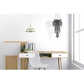 baratos Flor artificial-Conjunto de 4 arranjos de flores artificiais para pendurar, trepadeiras artificiais para exterior, resistentes aos raios UV, decoração de fundo para jardim, varanda, janela, pátio, vasos suspensos,
