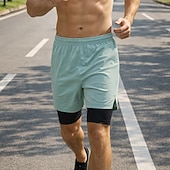olcso Futóshortok-Férfi Kratke hlače za trčanje Sportos rövidnadrág Sport rövidnadrág Zsebek 2 az 1-ben Linerrel Rövidnadrágok Napi Szabadtéri Sport Nyár Gyors szárítás Nedvességelvezető Légáteresztő Edzőterem edzés