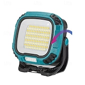 economico Luci e lanterne da campeggio-Lampada da lavoro a LED ricaricabile da 3300 lumen, 18 modalità di illuminazione, base magnetica, ingresso USB-C, gialla, materiale ABS, portatile, ampie applicazioni