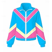preiswerte Outfits-Hippie 1980er Streetstyle Hose Outfits Jacke langarm Disco Kostüm Unisex Karnevalskostüm Maskerade Alltagskleidung Party &amp; Abend Alltagstauglich Erwachsene Oberteil Hose