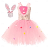 preiswerte Tierkostüm-Tutu Robe Tier Kaninchen Osterhase Kleider Lustig Kinder Mädchen Halloween Ostern Karneval Party Verkleiden