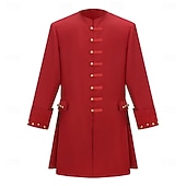 baratos Tops-Retro Vintage Rococó Vitoriano Casacos Manga Comprida Traje Real Fantasia Homens Dia Das Bruxas Carnaval feira renascentista LARP Adulto Blusa