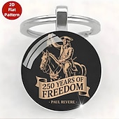 billiga U.S. 250-årsjubileum-8 delar 250 år av frihet, amerikanskt 250-årsjubileum, nyckelringar i zinklegering &amp;kristallglas, amerikansk historia &amp;patriotiska symboler, amerikansk flagga &amp;Eagle Capitol självständighetsdag