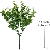 cheap Artificial Plants &amp; Greenery-4 pcs Eucalyptus Stems Decor Artificial Eucalyptus Leaves Faux Eucalyptus Stems Real Touch Fake Greenery Branches for Wedding Flower Bouquet Centerpiece Home Office Decoration