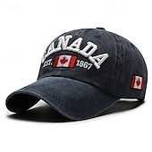 abordables Fournitures pour fêtes-Casquette de baseball canadienne pour hommes et femmes, casquette de golf avec drapeau à la feuille d'érable pour la fête du Canada, casquette de sport et d'extérieur ajustée et unie