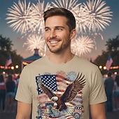 cheap Men's Collection-Patriotic T-shirt Graphic Tee USA Retro Vintage Patriotic T-shirt Sleeve 1776-2026 for Unisex Adults' 3D Print  for Independence Day / the Fourth of July 4th of July Party