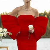 economico Stole da matrimonio-Scialle Donna Bolero Scialli della Sposa Scialli dell'Ospite di Nozze Romantico Da Sposa Manica Corta Raso Stole da matrimonio Con Fiocco Per Matrimonio Tutte le stagioni