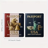  κάτοχος διαβατηρίου για την 250ή επέτειο των Ηνωμένων Πολιτειών, κάτοχος διαβατηρίου για το ιδρυτικό πνεύμα, αναμνηστική έκδοση για τα 250 χρόνια, πορτοφόλι διαβατηρίου ταξιδιού, κλείδωμα RFID,