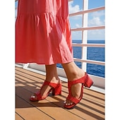 ieftine Femei-Sandale elegante pentru femei, albe, cu imprimeu crocodil - sandale elegante cu toc bloc și vârf pătrat, pentru seri formale pe nave de croazieră, seară festivă &amp;vacanțe de vară la stațiuni turistice