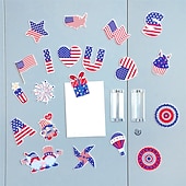 Недорогие США 250-й-Набор магнитов на холодильник ко Дню независимости, персонализированные мягкие магниты, праздничные декоративные магниты, украшения для дверных рамок автомобилей и вечеринок.