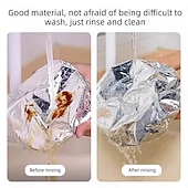 abordables Utensilios de cocina y gadgets-100 tapas de aluminio para conservar el calor: tapas reutilizables para recipientes de alimentos, a prueba de fugas y con cierre hermético, perfectas para almacenar alimentos, mantienen la comida