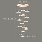 preiswerte Cluster-Design-Moderne LED-Pendelleuchten aus Acryl, kompatibel mit Wohnzimmer, Esszimmer, Treppenhaus, Kronleuchter, Wohnaccessoires, Hängeleuchten, Pendelleuchten