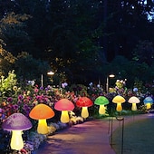 tanie Oświetlenie krajobrazowe-8 w 1, zewnętrzne, wodoodporne, solarne lampy trzaskające w kształcie grzybków, dekoracyjne lampy LED do ogrodu, podwórka, kwietnika, ścieżki, trawnika, patio, willi, gospodarstwa – letnie oświetlenie