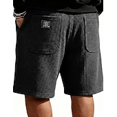 abordables Shorts décontractés-Homme Short gaufré Shorts Short décontracté Avec Poches Taille Élastique Uni À carreaux Confort Respirant Longueur Genou Occasionnel Extérieur Vacances Vacances Mode Noir Blanche Micro-Élastique