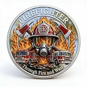 voordelige 250e Verjaardag van de VS-Herdenkingsmunt ter ere van brandweerlieden, symbool voor moed en opoffering. &amp;Een verzamelmunt ter ere van de brandweer, een cadeau voor helden, een aandenken voor hulpverleners, een patriottisch