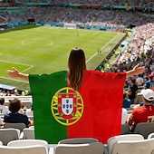 economico Costumi da fan-Partita mondiale di calcio 2026 Mantello Costume Bandiera Ventilatori Adulti Unisex Feste Partita di calcio Evento di calcio Vestirsi