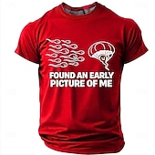 preiswerte Morsomme T-skjorter for menn-Men's FOUND AN EARLY PICTURE OF ME Funny Born Winner Graphic T-Shirt Sperm Parachute Cartoon Joke Tee Smart Player Humor Creative Gag Gift Short Sleeve Casual Designer Clothing Apparel S M L XL XXL XX