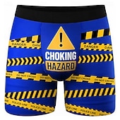 Недорогие Ретро Винтаж и Этика-Муж. С надписью Забавный сленг Эластичные боксерские трусы Плавки Боксерские шорты для плавания Веселая Повседневные Дом Пляжный отдых Эластичный пояс Влагоотводящий материал Дышащее нижнее белье