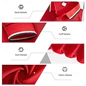 cheap Men's Classic Polo-Men's Golf Shirt Golf Polos Shirts Casual Street Lapel Long Sleeve Basic Modern Plain Buttons Spring Fall Regular Fit Black White Red Navy Blue Dark Grey Light Blue Golf Shirt