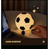 levne Zážitek fanoušků a atmosféra-Fotbalové noční světlo pro chlapce, měkká silikonová fotbalová lampa se 3 úrovněmi jasu a časovačem, USB dobíjecí měkké noční světlo pro dekoraci ložnice, roztomilý sportovní dárek pro fotbalové