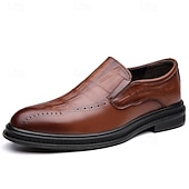 cheap Loafers-Men's Classic Casual Wedding PU Leather Comfortable Slip-on Red Brown Black Summer Spring Fall