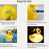cheap Underwater Lights-1 Pc Outdoor Solar Waterproof Inflatable PVC Duck Pool Light, Decorative LED Lamp for Garden, Yard, Lawn, Pond, Patio – Summer, Party &amp; Beach Ambient Landscape Lighting