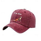 ieftine Şapcă de baseball pentru bărbaţi-Bărbați Șapcă de baseball Negru Roz Îmbujorat Bumbac Peteci Șic Stradă Casual Zilnic În aer liber Haine de strada Animal Motto &amp; Zicale Protecție Solară Cremă Cu Protecție Solară Respirabilitate