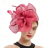 billige Fascinatorer-fascinators Linfrø Fjær Bryllup Bursdag Elegant Årgang søt stil Med Fjær Hodeplagg Hodeplagg