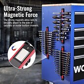 お買い得  ツールストレージ-マグネット式ドライバーオーガナイザー＆レンチオーガナイザー、アルミレール式マグネットツールオーガナイザー、ツールホルダー、ツールボックス整理、12スロットドライバー＆レンチホルダー（ツールは含まれていません）