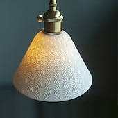 halpa Rumpu- ja kartiosuunnittelu-moderni messinkinen kupumainen kattokruunu moderni valkoinen keraaminen riippuvalaisin pohjoismaisen kultainen keittiösaarekkeen riippuvalaisin ruskea säädettävä ripustusjohto ravintolan yöpöydälle, baaritiskille, kahvilaan, makuuhuoneeseen