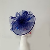 abordables Fascinateurs-Fascinators Filet Mariage Anniversaire Élégant ancien Mignon Avec Plume Fleur Casque Couvre-chef