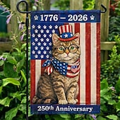 voordelige 250e Verjaardag-Herdenkingsvlag voor het 250-jarig jubileum van Amerika, 'America Years of Freedom', patriottische kattentuinvlag, tuin- en huisbanner voor 4 juli.