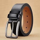 billige Belter til herrer-Herre Belte Automatisk spenne Chrome PU Gatemote Moderne Klassisk Fritid عادي Svart Brun Daglig Virksomhet Formell Bredt belte