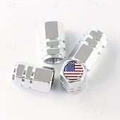 billige U.S. 250-årsjubileum-12 stk. patriotiske amerikanske flagg dekkventilhetter, aluminium sekskant støvtette bilhjulventilhetter, 4. juli uavhengighetsdagen 250-årsjubileum minnedag dekorasjoner