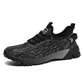 abordables Baskets Décontractées-Chaussures de sport pour hommes, en maille bleu marine, respirantes et flexibles, idéales pour la course, la marche et les activités de plein air décontractées.