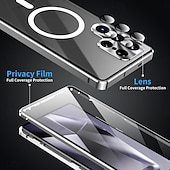tanie 2026 Samsung Galaxy S26 Seria-telefon Kılıf Na Samsung Galaxy S26 S26 Plus S26 Ultra Obudowa z adsorpcją magnetyczną Krystalicznie czyste Smukła obudowa Odpianane i ochraniacz ekranu Lustro Stop aluminium