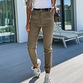 abordables Pantalones de pierna recta-Mujer Pantalones Pantalones de verano Pantalones de playa Pantalones casuales Vacaciones Moda Casual / Diario Hasta el Tobillo Media cintura Plano Cremallera Bolsillo Comodidad Suave Transpirable