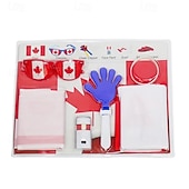 cheap World Soccer Match 2026-6PCS Soccer World Summer Cup Fan Accessories Set – Flag, Fan Glasses, Clapper, Face Paint, Football Supporter Cheer Props for Game Day Party
