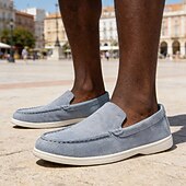 Χαμηλού Κόστους Casual loafers-Ανδρικά σουέτ μοκασίνια – άνετα καλοκαιρινά casual παπούτσια με μαλακή εσωτερική σόλα, αναπνεύσιμο άνω μέρος, ιδανικά για διακοπές στην παραλία, καθημερινή αναψυχή και ταξίδια