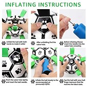 cheap Interactive Toys-Dog Soccer Ball with Grab Tabs, Upgraded Interactive Dog Toys, Tug of War Dog Toy, Rubber Ball, Dog Water Toy, Herding Ball for Dogs, Funny Dog Toys for Small &amp; Medium Dogs